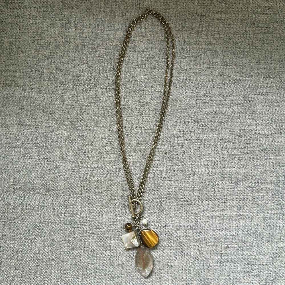 Lia Sophia tiger eye necklace - Picture 1 of 4